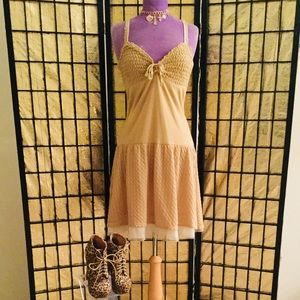 Free People beige knit dress